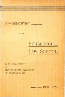 Pitt Law Bulletin 1898-1899