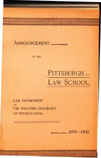 Pitt Law Bulletin 1899-1900