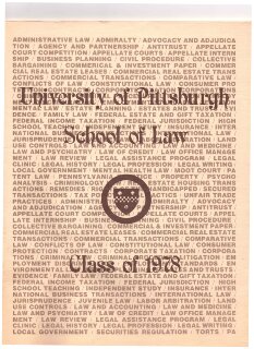 University of Pittsburgh School of Law Yearbook 1978