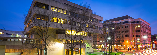 Photo of law school buildings