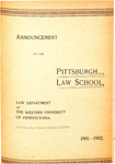 Pitt Law Bulletin 1901-1902 by University of Pittsburgh School of Law