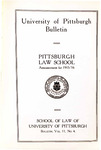 Pitt Law Bulletin 1915-1916