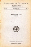 Pitt Law Bulletin 1923-1924 by University of Pittsburgh School of Law
