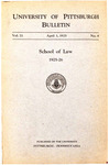 Pitt Law Bulletin 1925-1926 by University of Pittsburgh School of Law