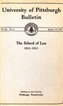 Pitt Law Bulletin 1932-1933 by University of Pittsburgh School of Law