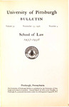 Pitt Law Bulletin 1937-1938