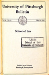 Pitt Law Bulletin 1942-1943 by University of Pittsburgh School of Law