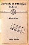 Pitt Law Bulletin 1944-1945 by University of Pittsburgh School of Law