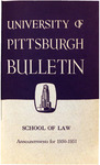 Pitt Law Bulletin 1950-1951 by University of Pittsburgh School of Law