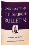 Pitt Law Bulletin 1953-1954