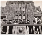 Law students in front to the Cathedral of Learning by University of Pittsburgh School of Law