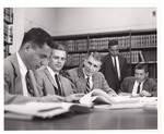 Group of law students studying by University of Pittsburgh School of Law